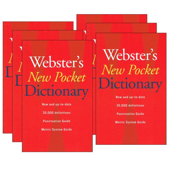 Houghton Mifflin Harcourt Webster's New Pocket Dictionary, Pack of 6