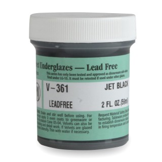 AMACO Velvet Underglaze, 2 oz, Jet Black V-361