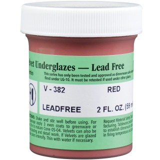 AMACO Velvet Underglaze, 2 oz, Red V-382