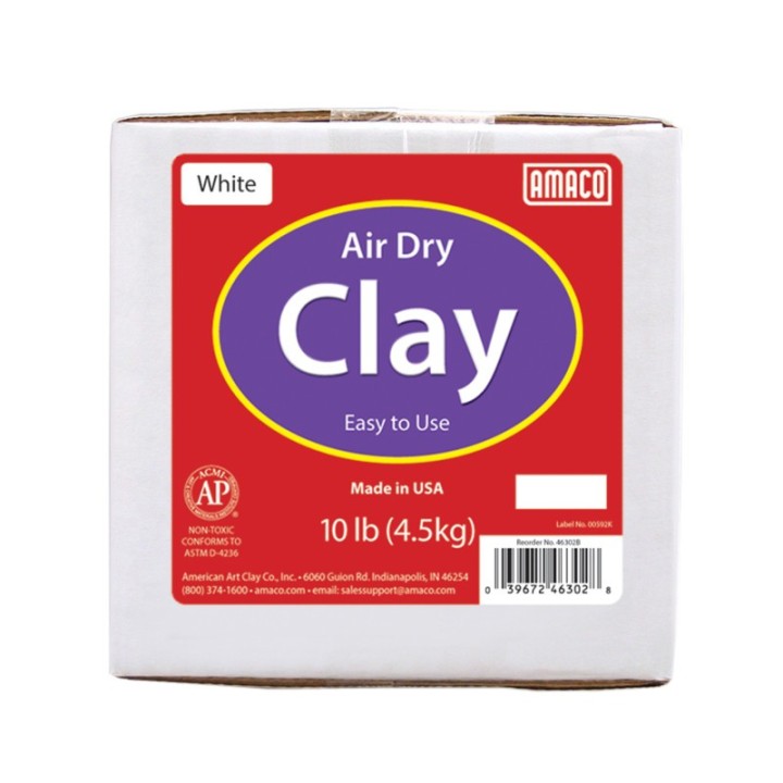 AMACO Air Dry Clay, White, 10 lbs.