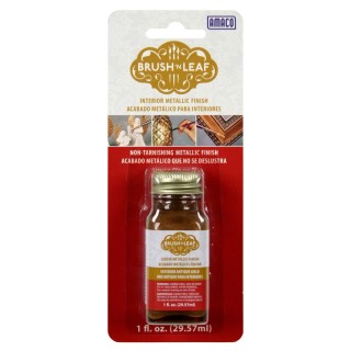 AMACO Brush 'N Leaf® Interior Paint, 1 oz, Metallic Antique Gold