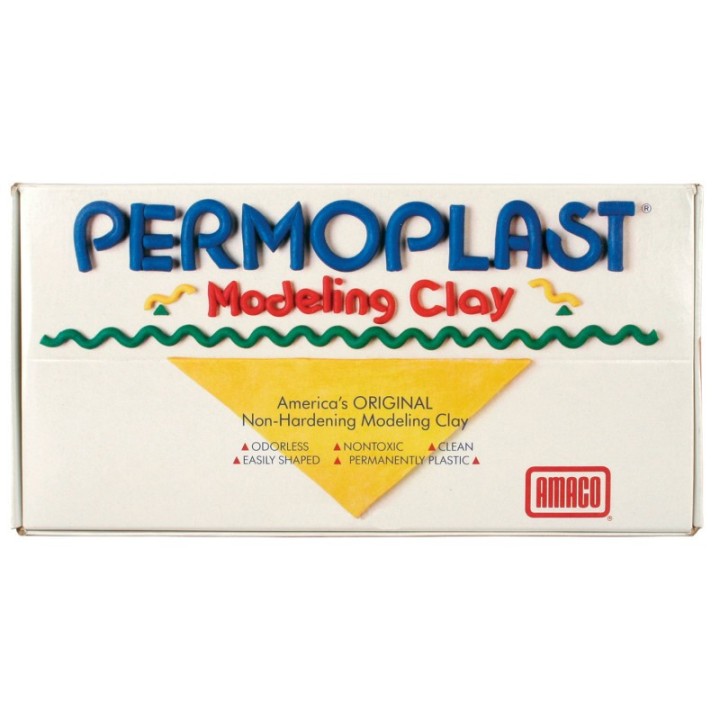 AMACO Permoplast Modeling Clay, Cream, 1 lb.