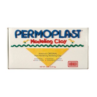 AMACO Permoplast Modeling Clay, Cream, 5 lbs.
