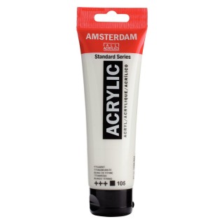 Amsterdam Standard Acrylic Paint, 120ml, Titanium White 105
