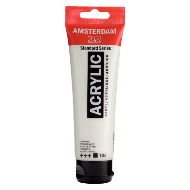 Amsterdam Standard Acrylic Paint, 120ml, Titanium White 105