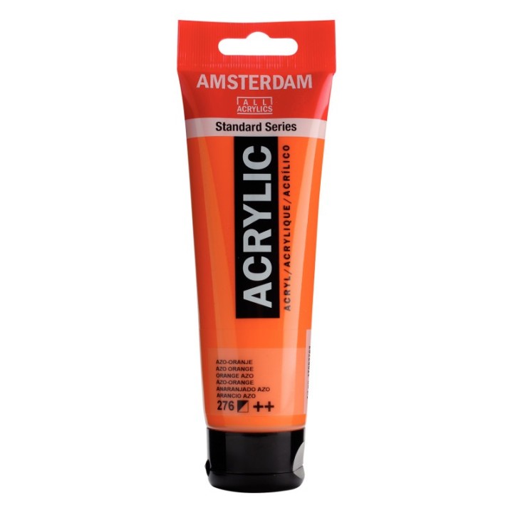 Amsterdam Standard Acrylic Paint, 120ml, Azo Orange 276
