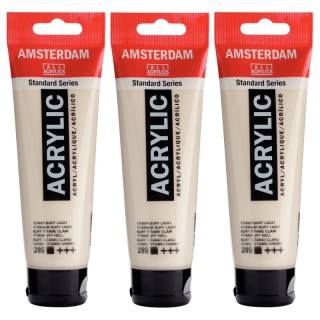 Amsterdam Standard Acrylic Paint, 120ml, Titan Buff Light 289, Pack of 3