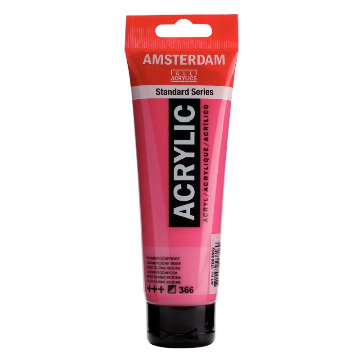 Amsterdam Standard Acrylic Paint, 120ml, Quinacridone Rose 366
