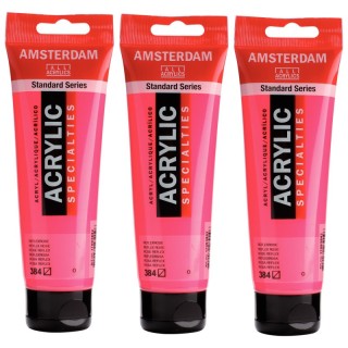 Amsterdam Standard Acrylic Paint, 120ml, Reflex Rose 384, Pack of 3