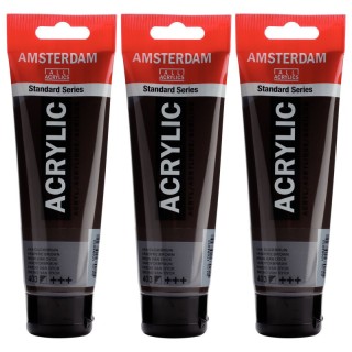 Amsterdam Standard Acrylic Paint, 120ml, Vandyke Brown 403, Pack of 3