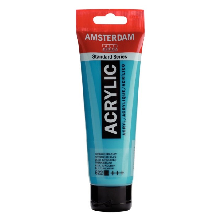 Amsterdam Standard Acrylic Paint, 120ml, Turquiose Blue 522