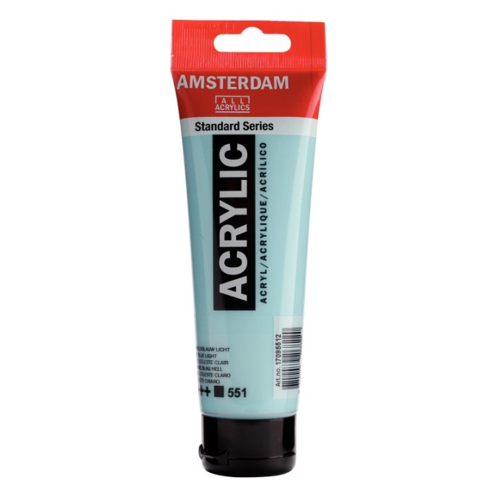 Amsterdam Standard Acrylic Paint, 120ml, Sky Blue Light 551