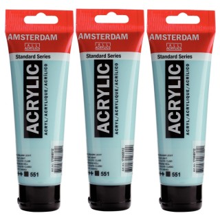 Amsterdam Standard Acrylic Paint, 120ml, Sky Blue Light 551, Pack of 3