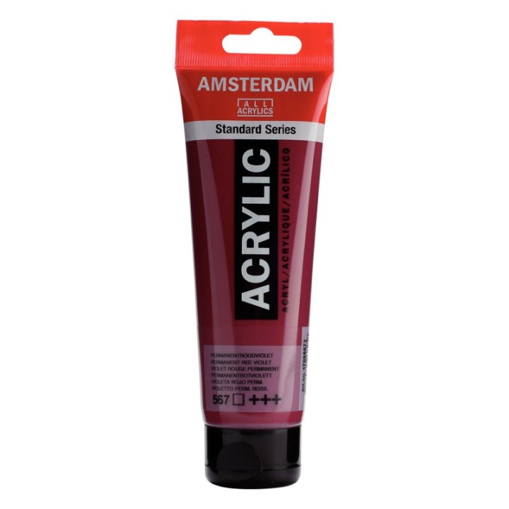 Amsterdam Standard Acrylic Paint, 120ml, Permanent Red Violet 567