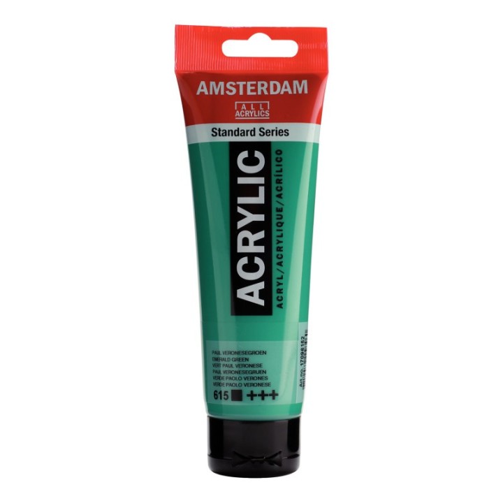 Amsterdam Standard Acrylic Paint, 120ml, Emerald Green 615