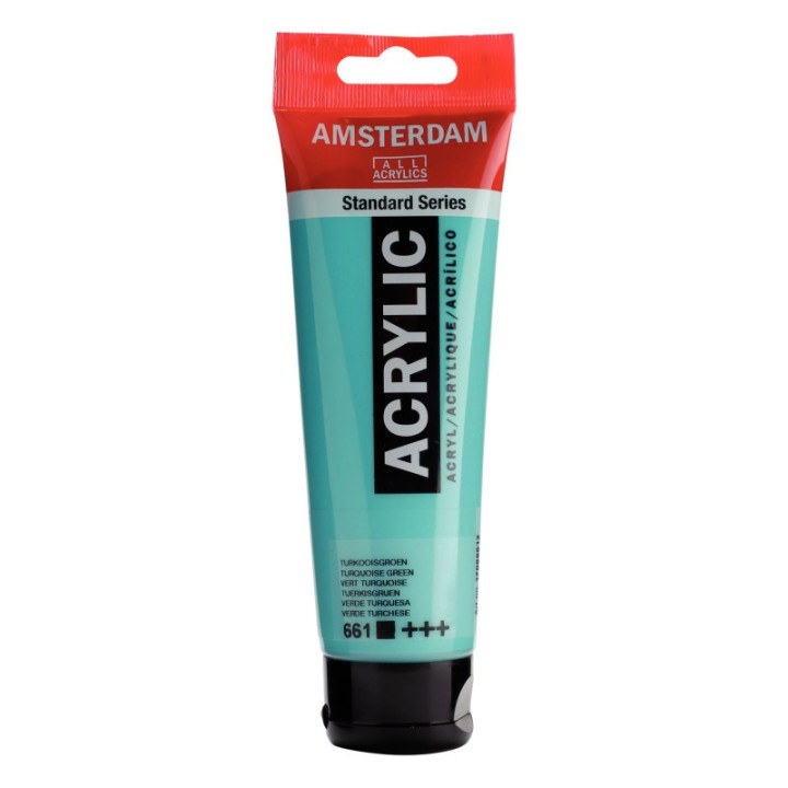 Amsterdam Standard Acrylic Paint, 120ml, Turquiose Grn 661