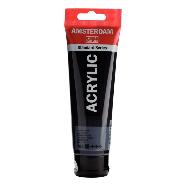 Amsterdam Standard Acrylic Paint, 120ml, Lamp Black 702