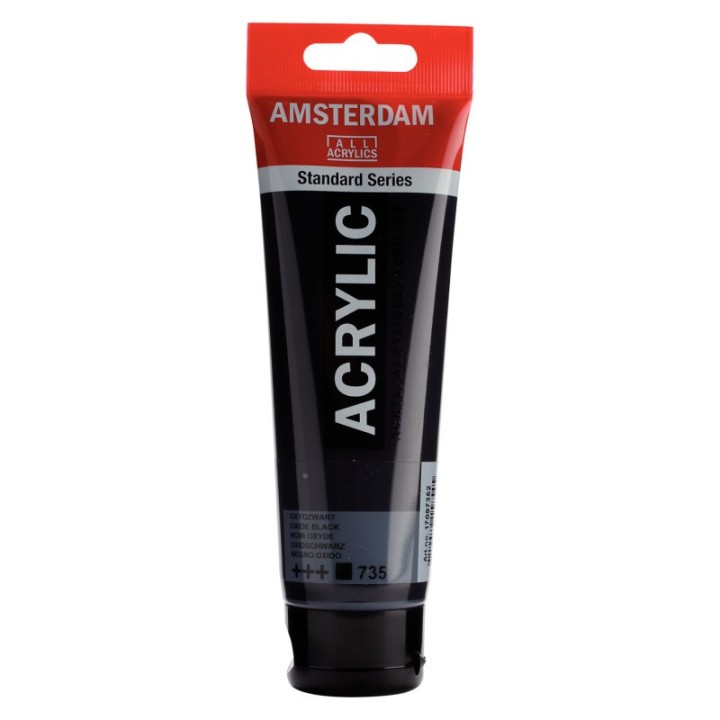 Amsterdam Standard Acrylic Paint, 120ml, Oxyde Black 735