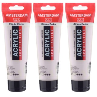 Amsterdam Standard Acrylic Paint, 120ml, Pearl Violet 821, Pack of 3
