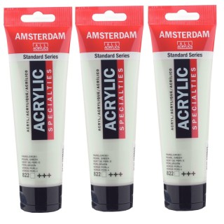 Amsterdam Standard Acrylic Paint, 120ml, Pearl Green 822, Pack of 3