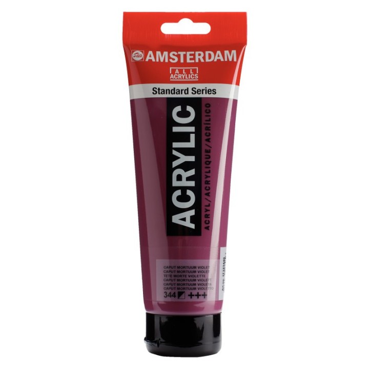 Amsterdam Standard Acrylic Paint Tube, 250 mL, Caput Mortuum Violet 344