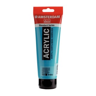 Amsterdam Standard Acrylic Paint Tube, 250 mL, Turquiose Blue 522