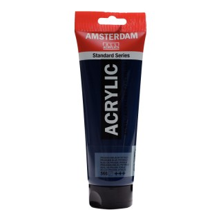 Amsterdam Standard Acrylic Paint Tube, 250 mL, Prussian Blue (Phthalo) 566