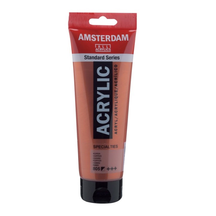 Amsterdam Standard Acrylic Paint Tube, 250 mL, Copper 805