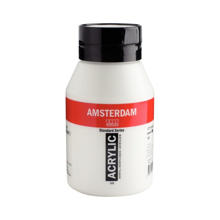 Amsterdam Standard Acrylic Paint Tube, 1000 mL, Titanium White