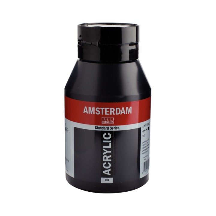 Amsterdam Standard Acrylic Paint Tube, 1000 mL, Lamp Black 702