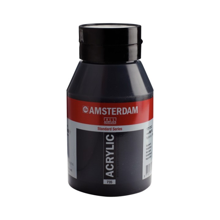 Amsterdam Standard Acrylic Paint Tube, 1000 mL, Oxide Black 735