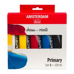 Amsterdam Standard Acrylic Primary Set, 5 x 120 mL