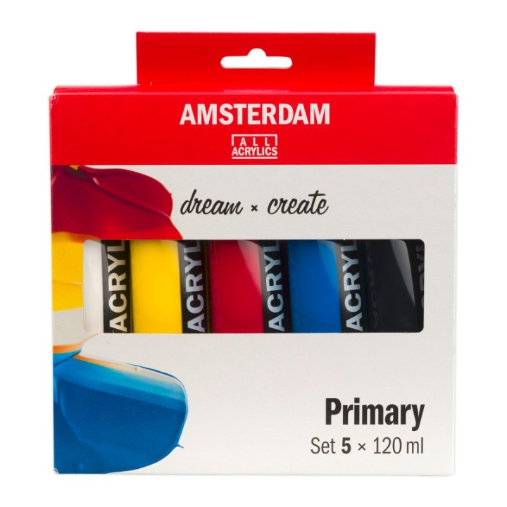 Amsterdam Standard Acrylic Primary Set, 5 x 120 mL