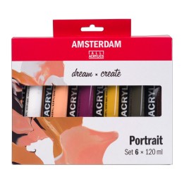 Amsterdam Standardacrylic Portrait Set, 6 x 120 mL