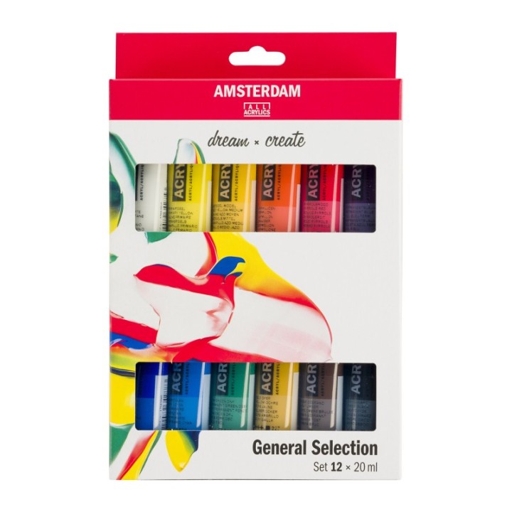 Amsterdam Standard Acrylic General Set, 12 x 20mL