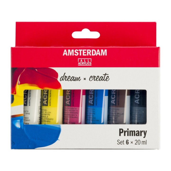 Amsterdam Standard Acrylic Primary Set, 6 x 20mL