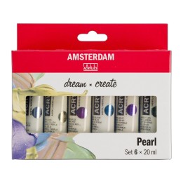 Amsterdam Standard Acrylic Pearl Set, 6 x 20mL