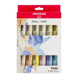 Amsterdam Standard Acrylic Pastels Set, 12 x 20mL