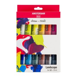 Amsterdam Standard Acrylic Landscape Set, 12 x 20mL