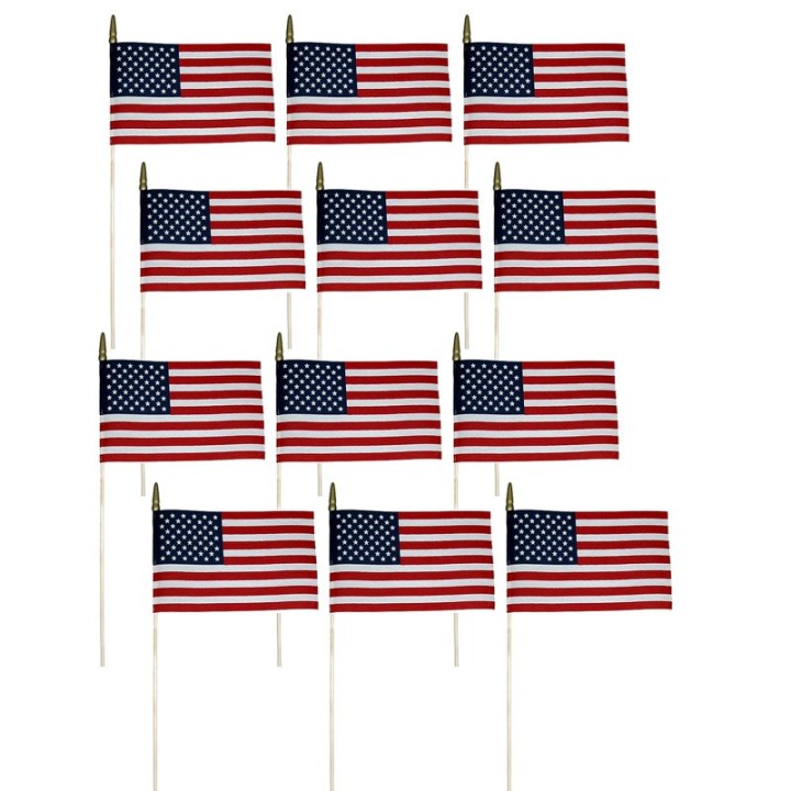Annin & Company Verona Brand U.S. Miniature Flag, 8" x 12", Pack of 12