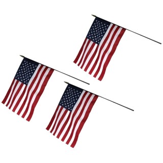 Annin & Company U.S. Classroom Flag, 16" x 24" with Staff, Pack of 3