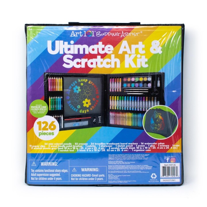 Art 101 Ultimate Scratch Kit with 126 pieces