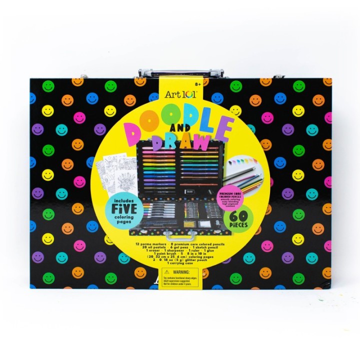 Art 101 Doodle & Draw 60-Piece Art Set