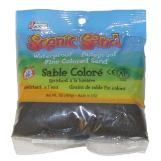 ACTÍVA Scenic Sand™ Craft Colored Sand, Deep Black, 1lb (454g) Bag