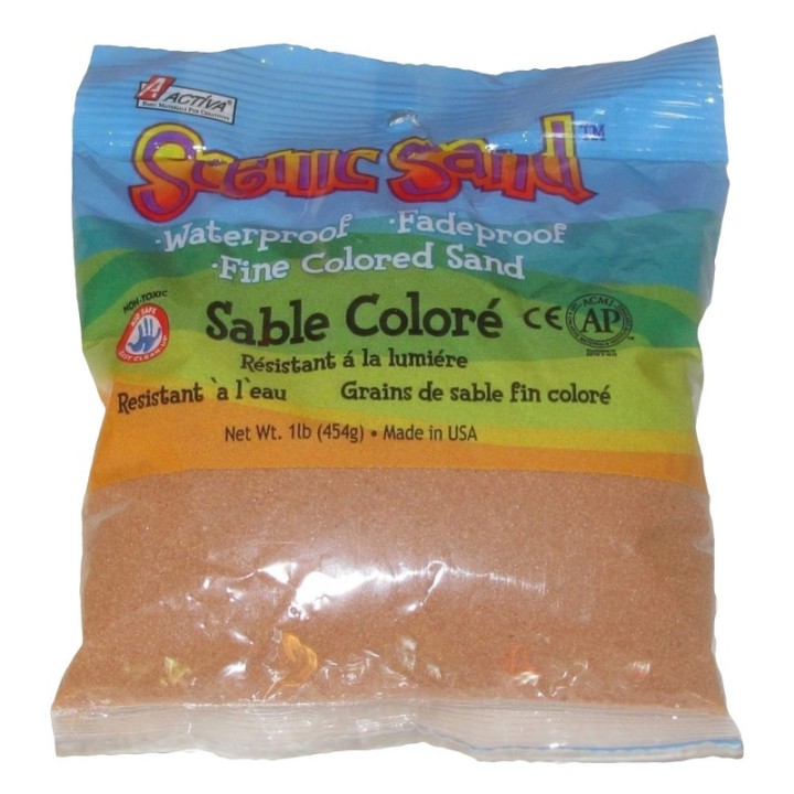 ACTÍVA Scenic Sand™ Craft Colored Sand, Cocoa Brown, 1 lb (454 g) Bag