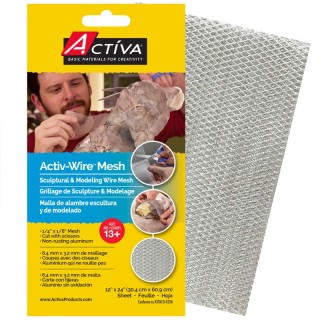 ACTÍVA Sculptural & Modeling Activ-Wire Mesh™, 12x24 in Sheet, Large Weave (1/4x1/8 in)