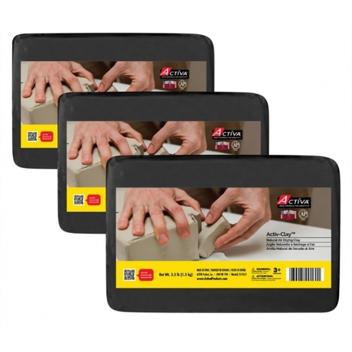 ACTÍVA Activ-Clay™ Air Drying Clay, Black, 9.9 lb (4.5 kg)