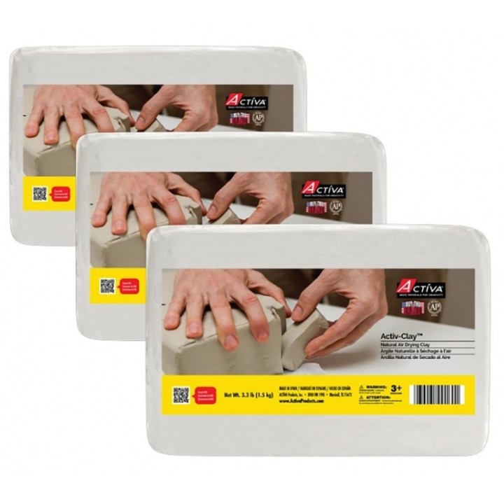 ACTÍVA Activ-Clay™ Air Drying Clay, Extra White, 9.9 lb (4.5 kg)
