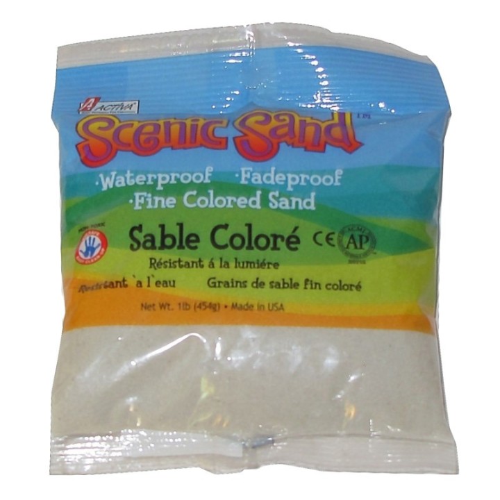 ACTÍVA Scenic Sand™ Craft Colored Sand, White, 1 lb (454 g) Bag