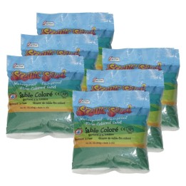 ACTÍVA Scenic Sand™ Craft Colored Sand, Forest Green, 1 lb (454 g) Bag, Pack of 6